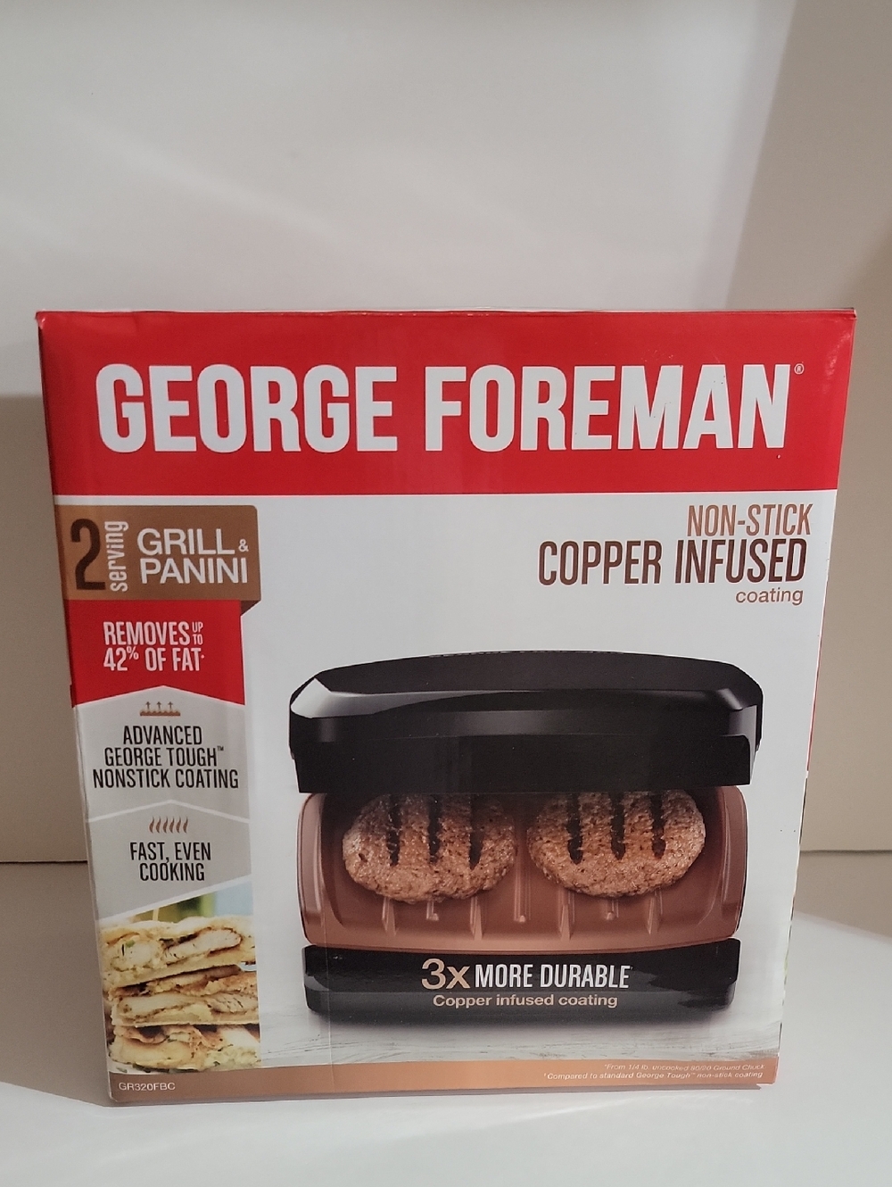 Copper Infused Non-Stick Grill - Black/Copper